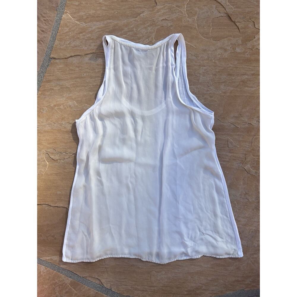 Vince Tank Top Womens XS Sleeveless Stretch Ivory White - Picture 3 of 3